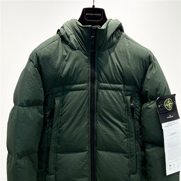 Stone Island Crinkle Reps Puffer Down Jacket Green