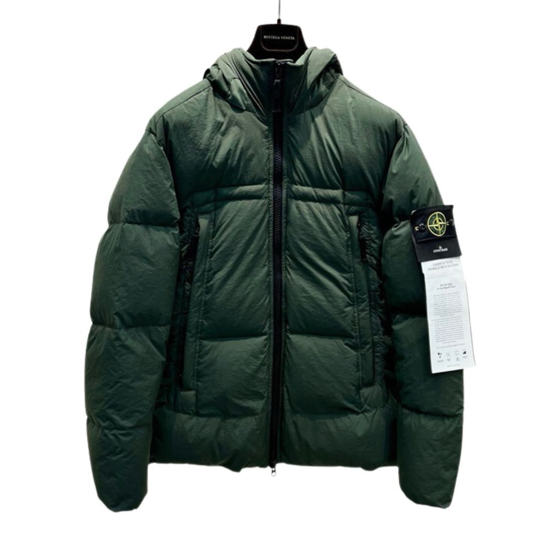 Stone Island Crinkle Reps Puffer Down Jacket Green