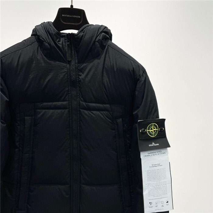 Stone Island Crinkle Reps Puffer Down Jacket Black