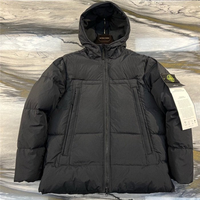 Stone Island Crinkle Reps Puffer Down Jacket Black