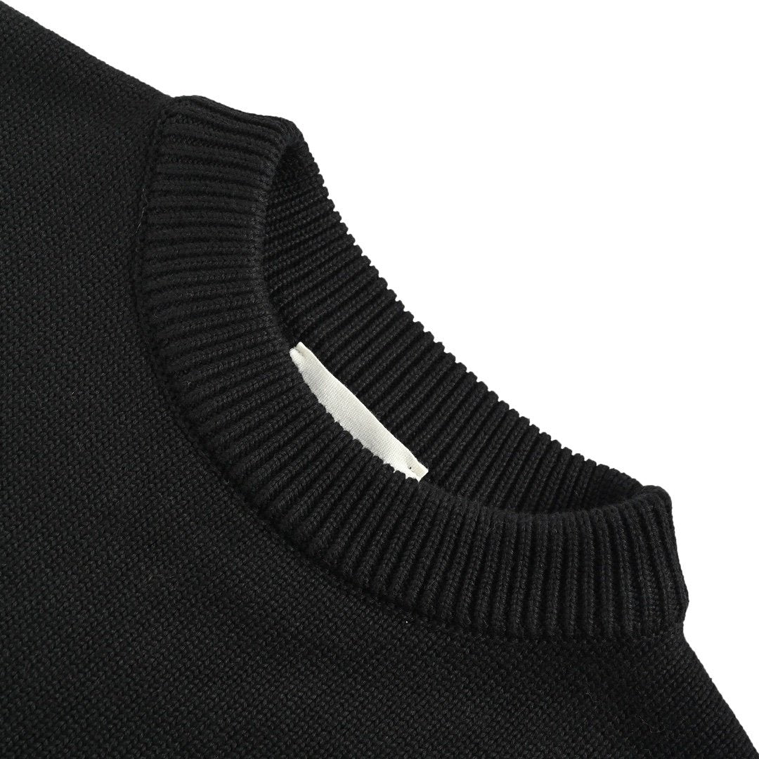 Ami Paris Virgin Wool Ami De Coeur Sweater Black