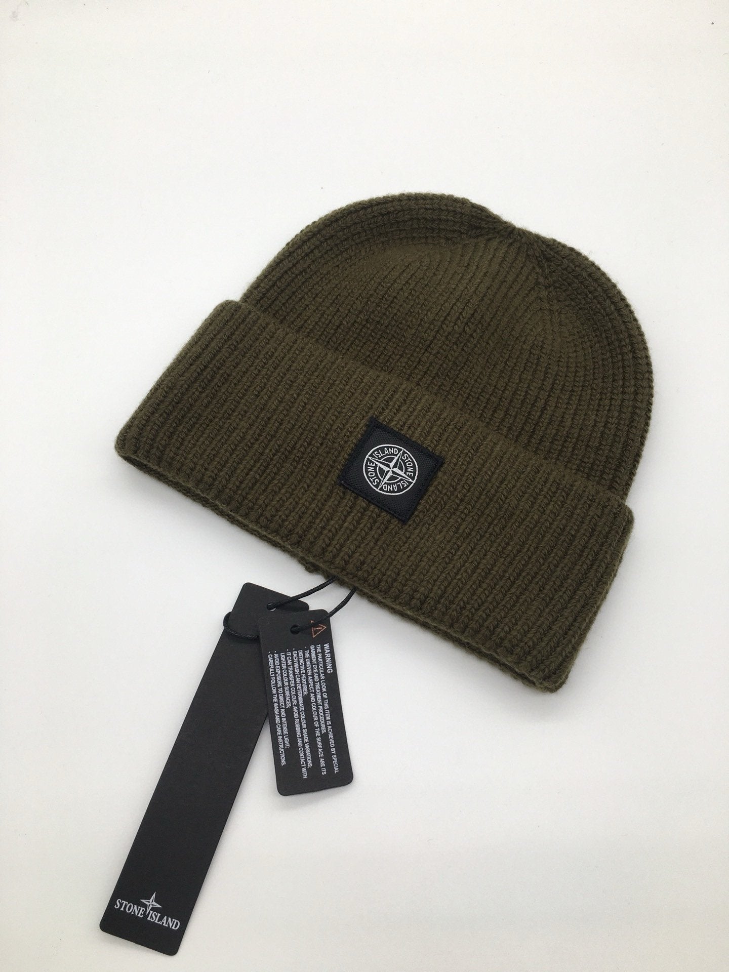 Stone Island Mini Logo Patch Wool Beanie