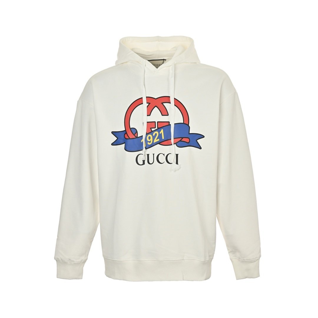 Gucci Interlocking G 1921 Hoodie White