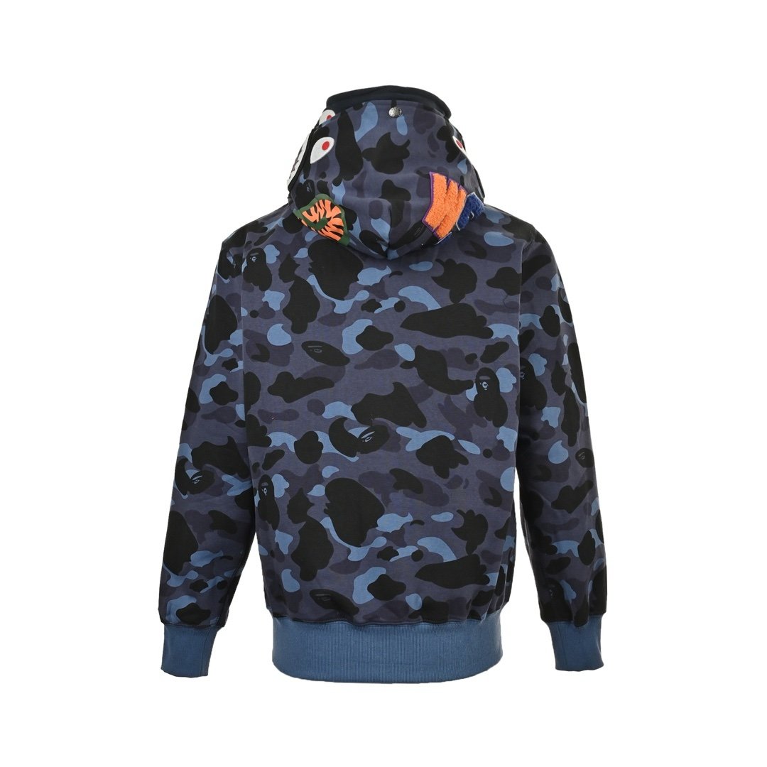 Bape Bathing Ape Colour Zipped Hoodie Blue