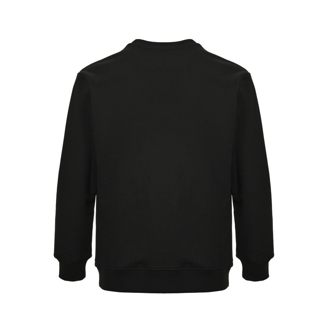 Moncler Logo Print Cotton Sweater Black