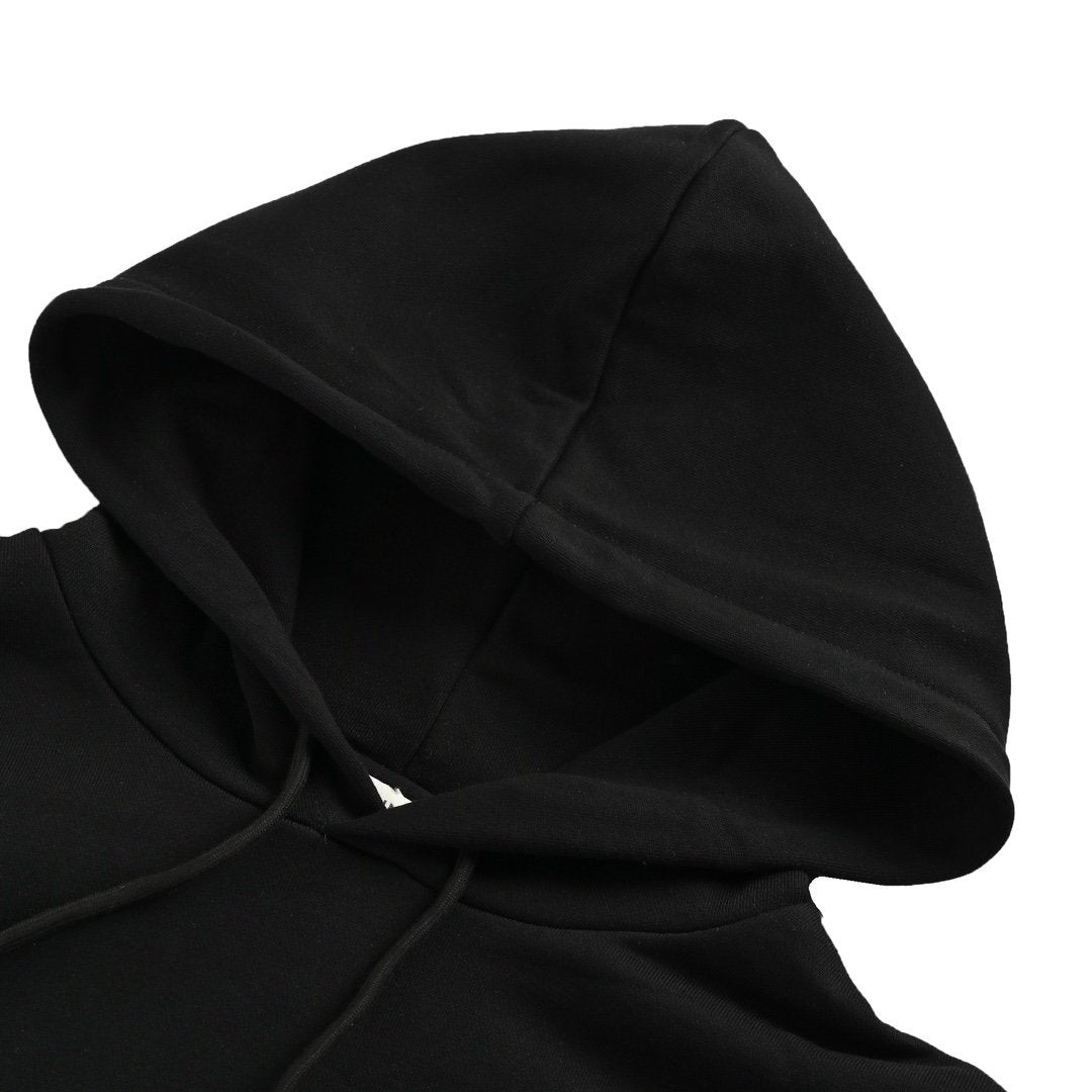 Celine Loose Hoodie In Cotton Fleece Black
