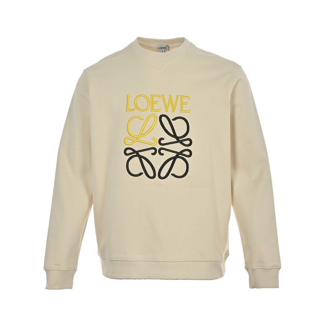 Loewe Anagram Embroidered Sweater Off White