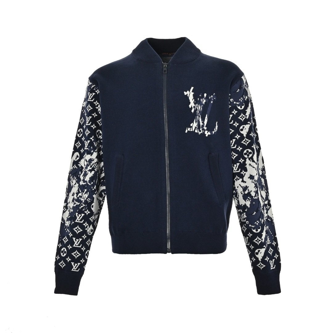 Louis Vuitton Zipped Cotton Blend Blouson Navy