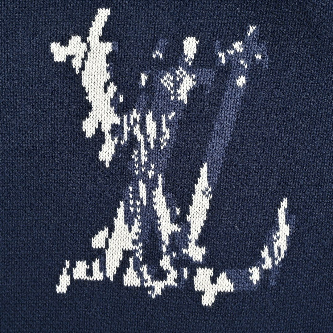Louis Vuitton Zipped Cotton Blend Blouson Navy