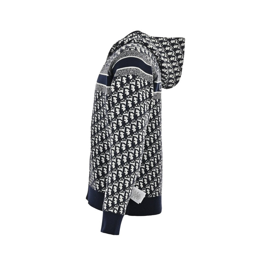 Dior Reversible Printed Cashmere Zip Hoodie
