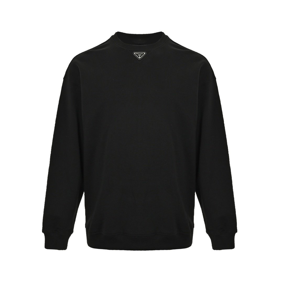 Prada Middle Logo Sweater Black