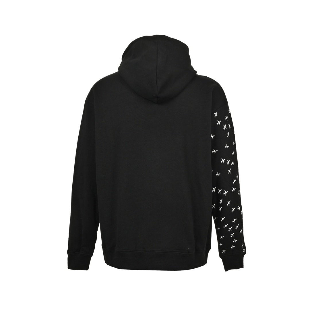 Louis Vuitton Planes Printed Hoodie Black