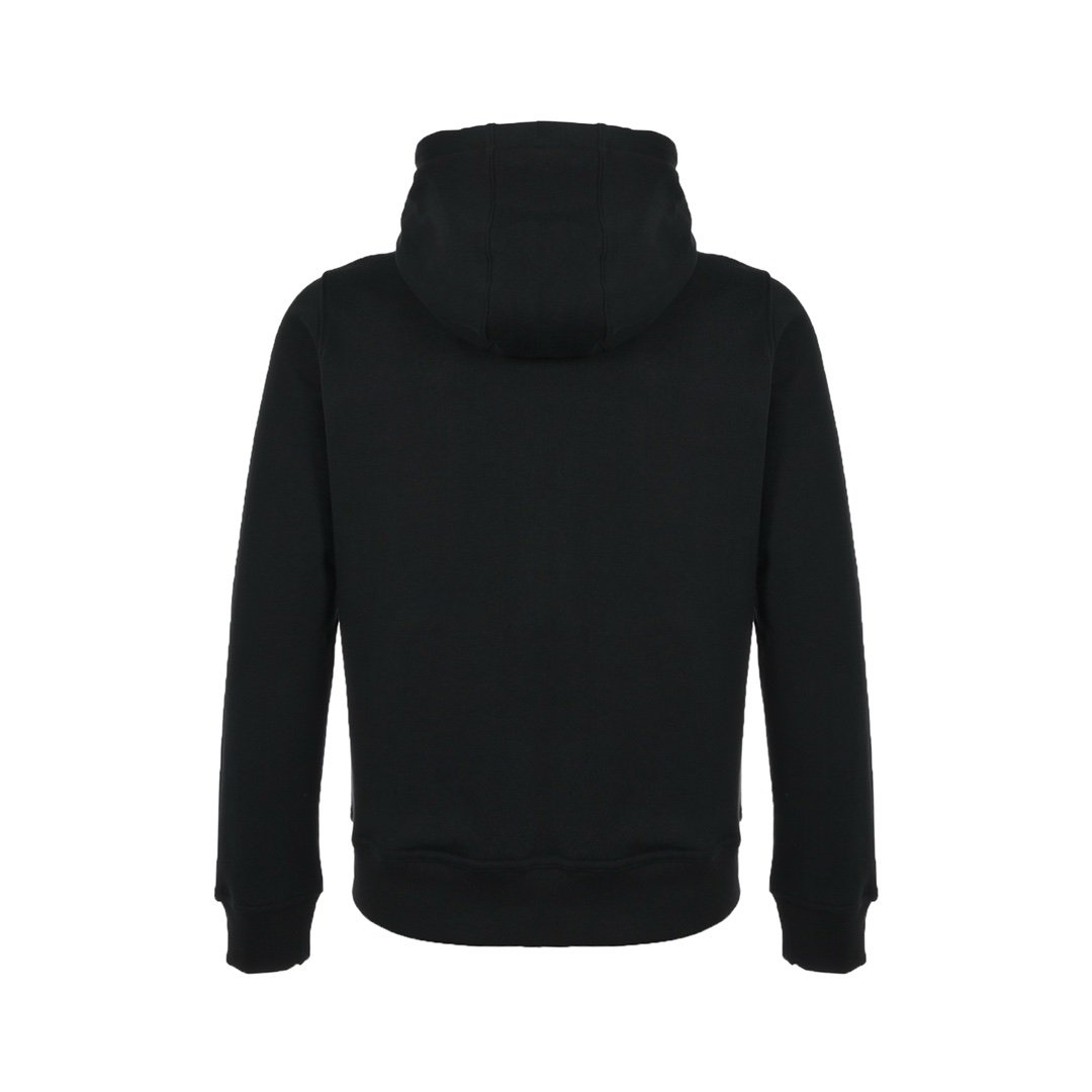 Burberry Letter Graphic Cotton Blend Zip Hoodie Black