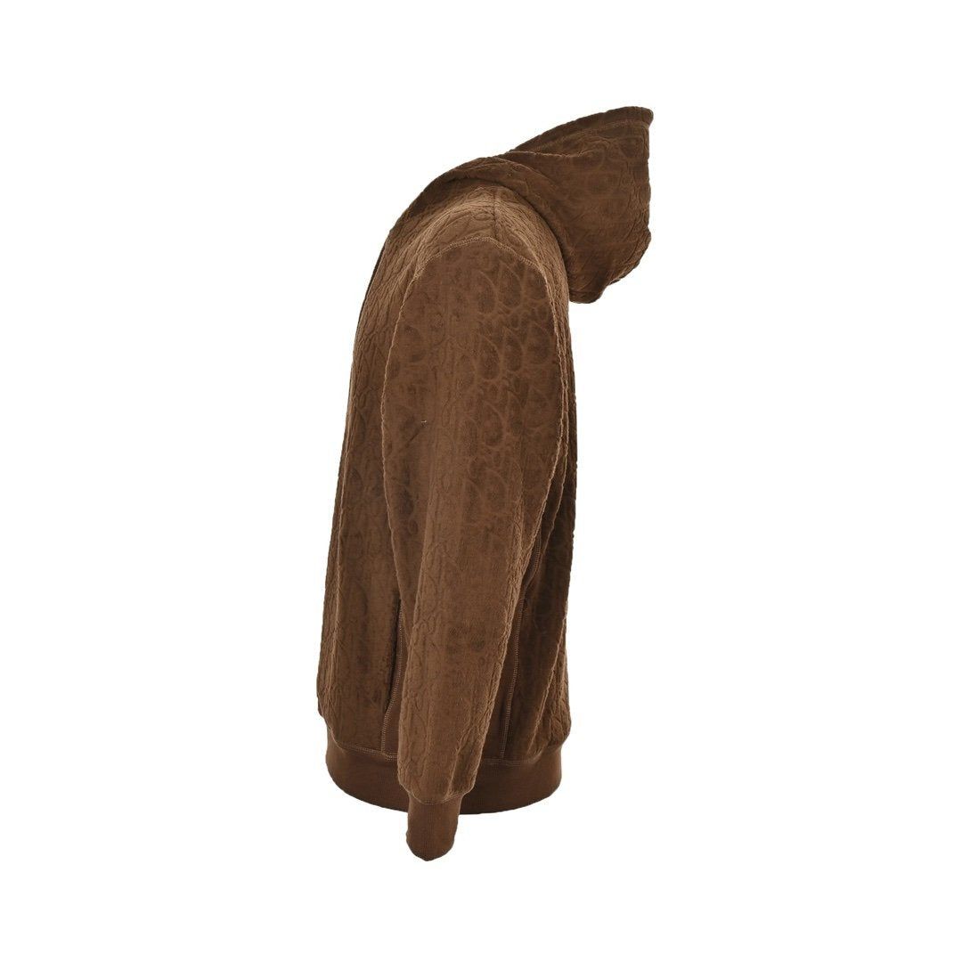 Dior Oblique Towelling Terry Brown Hoodie