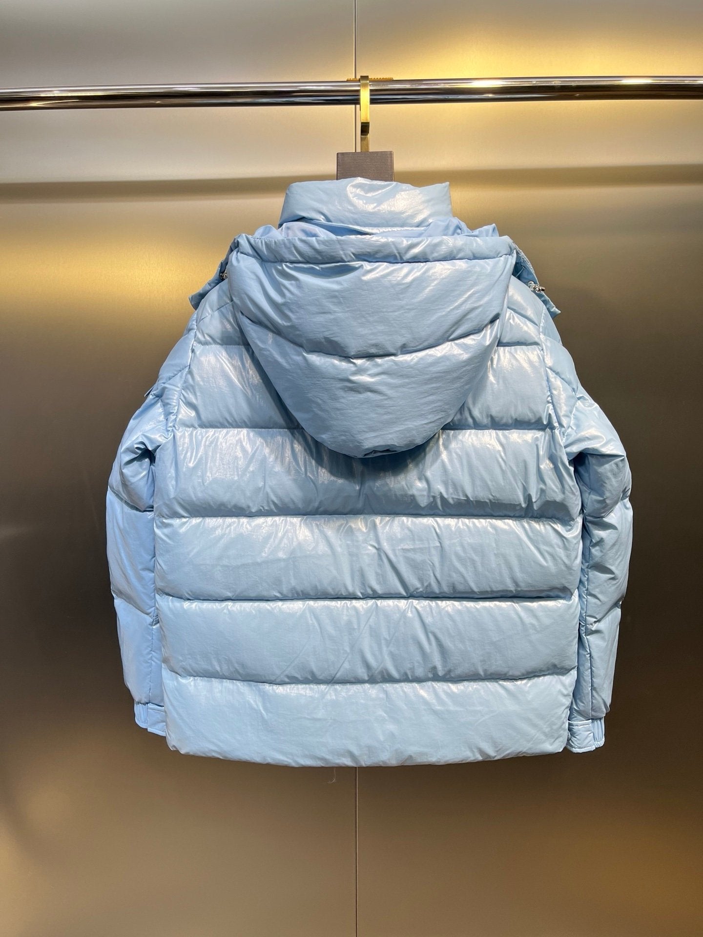 Moncler Maya 70 Hooded Down Jacket Sky Blue