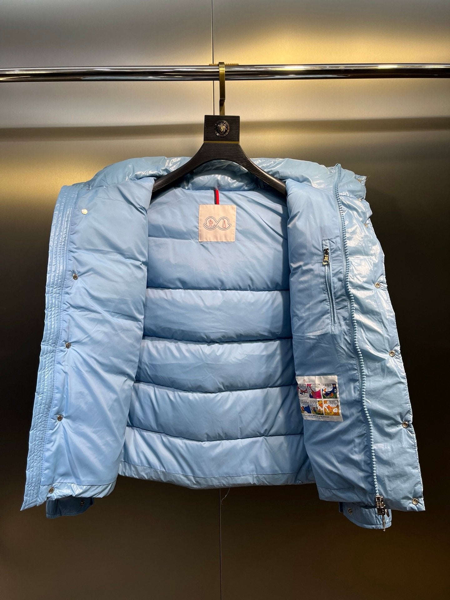 Moncler Maya 70 Hooded Down Jacket Sky Blue