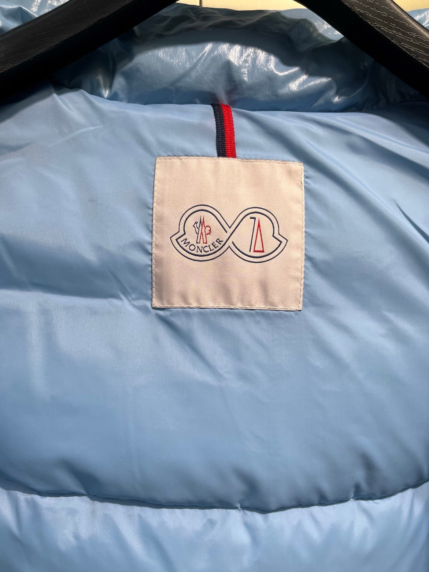 Moncler Maya 70 Hooded Down Jacket Sky Blue