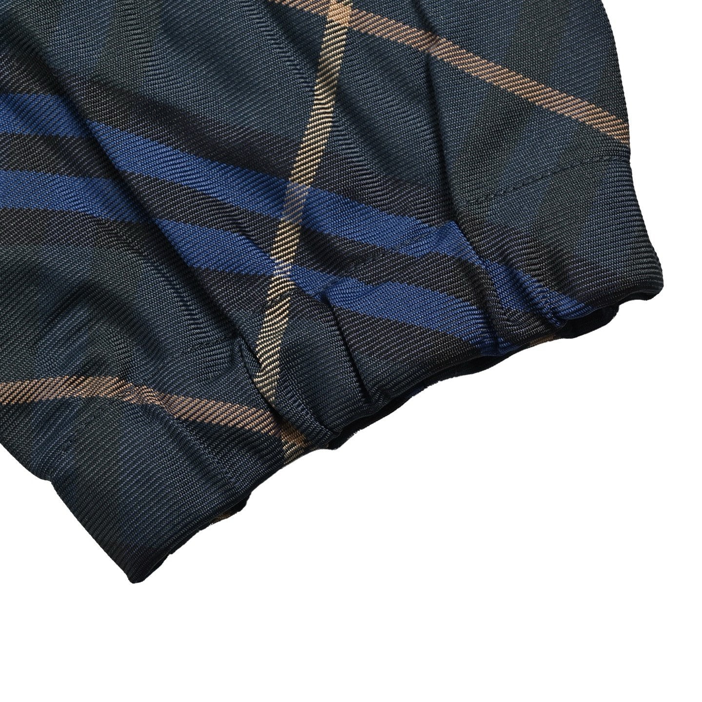 Burberry Checked Windbreaker In Blue