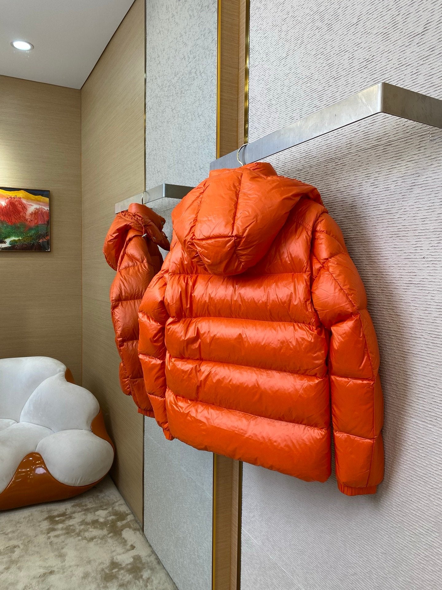 Moncler Lamentin Quilted Puffer Jacket Orange
