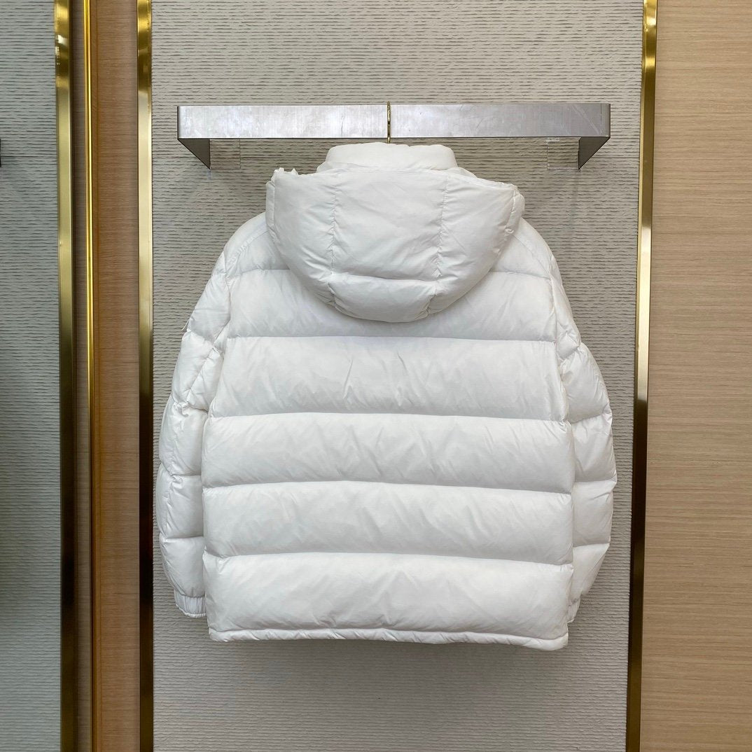 Moncler Maya  Hooded Down Jacket White