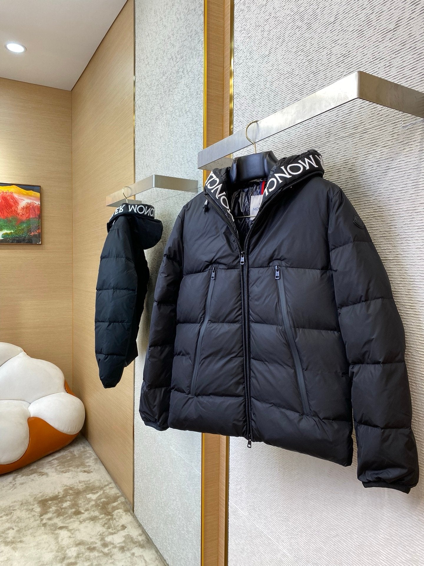 Moncler Black Montcla Hooded Short Down Jacket