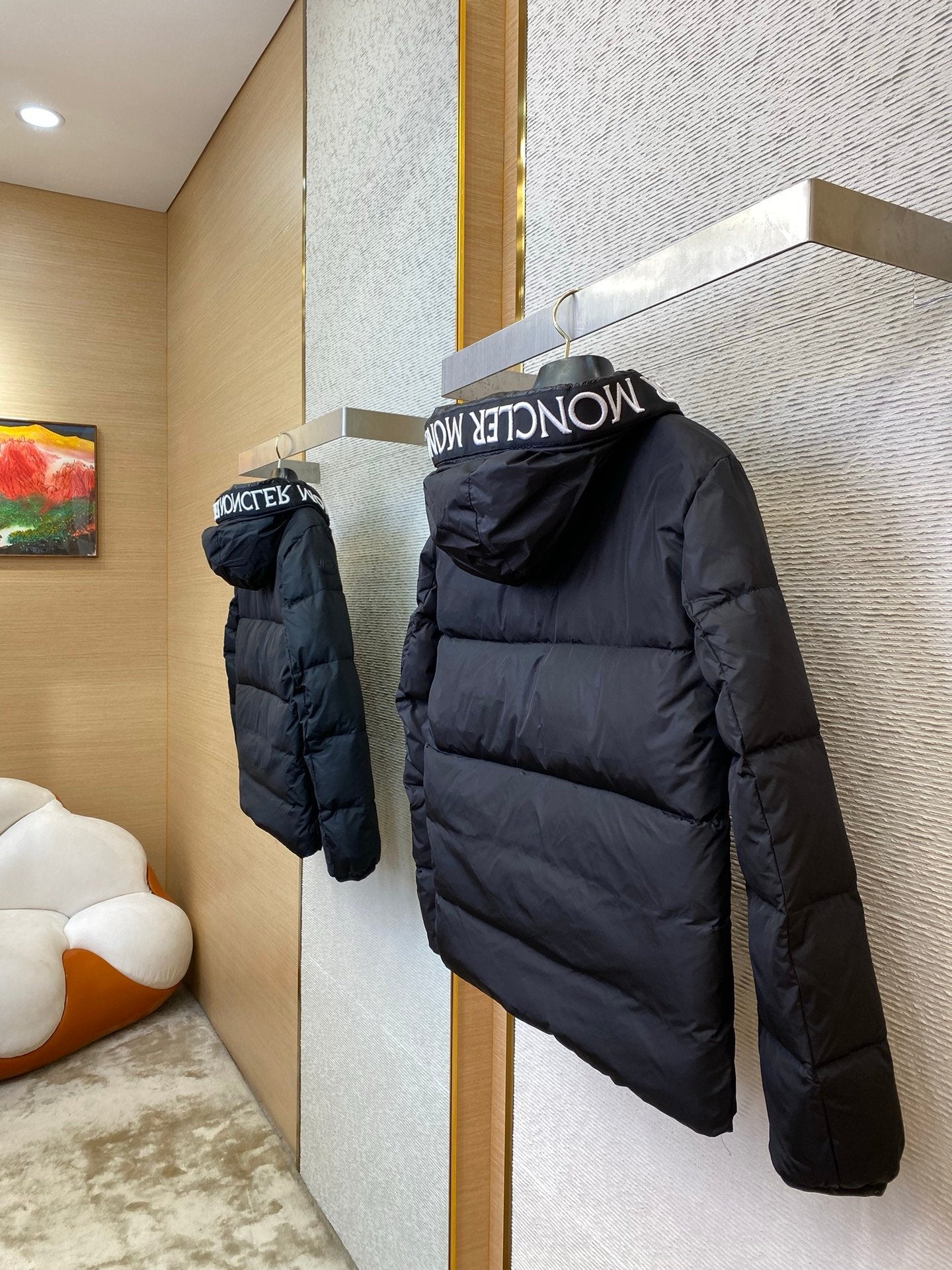 Moncler Black Montcla Hooded Short Down Jacket