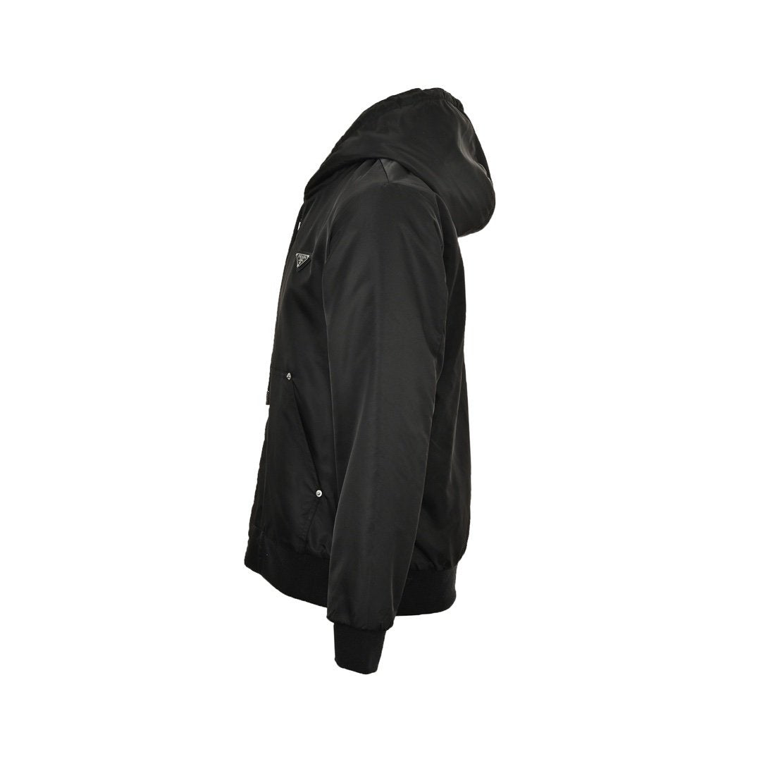 Prada Re-Nylon Bomber Jacket Black
