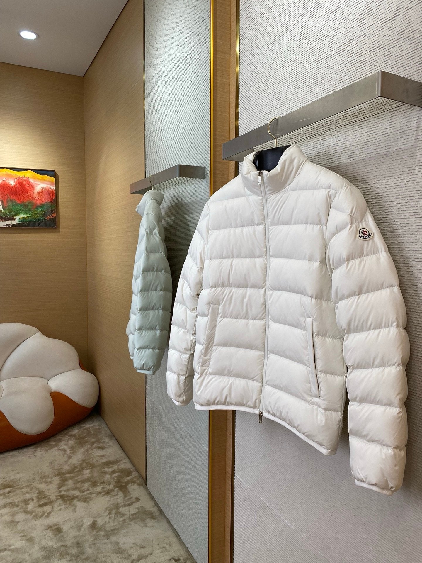 Moncler Baudinet Puffer Down Jacket White