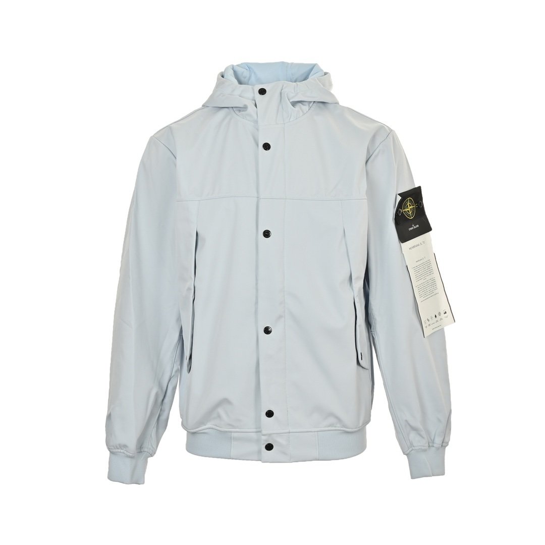 Stone Island 40227 Soft Shell Jacket Light Blue
