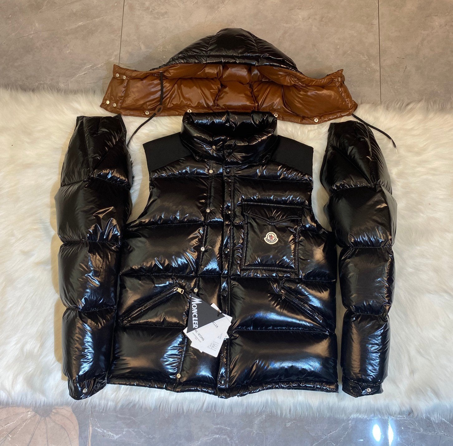 Moncler Karakorum Ripstop Hooded Down Jacket Black