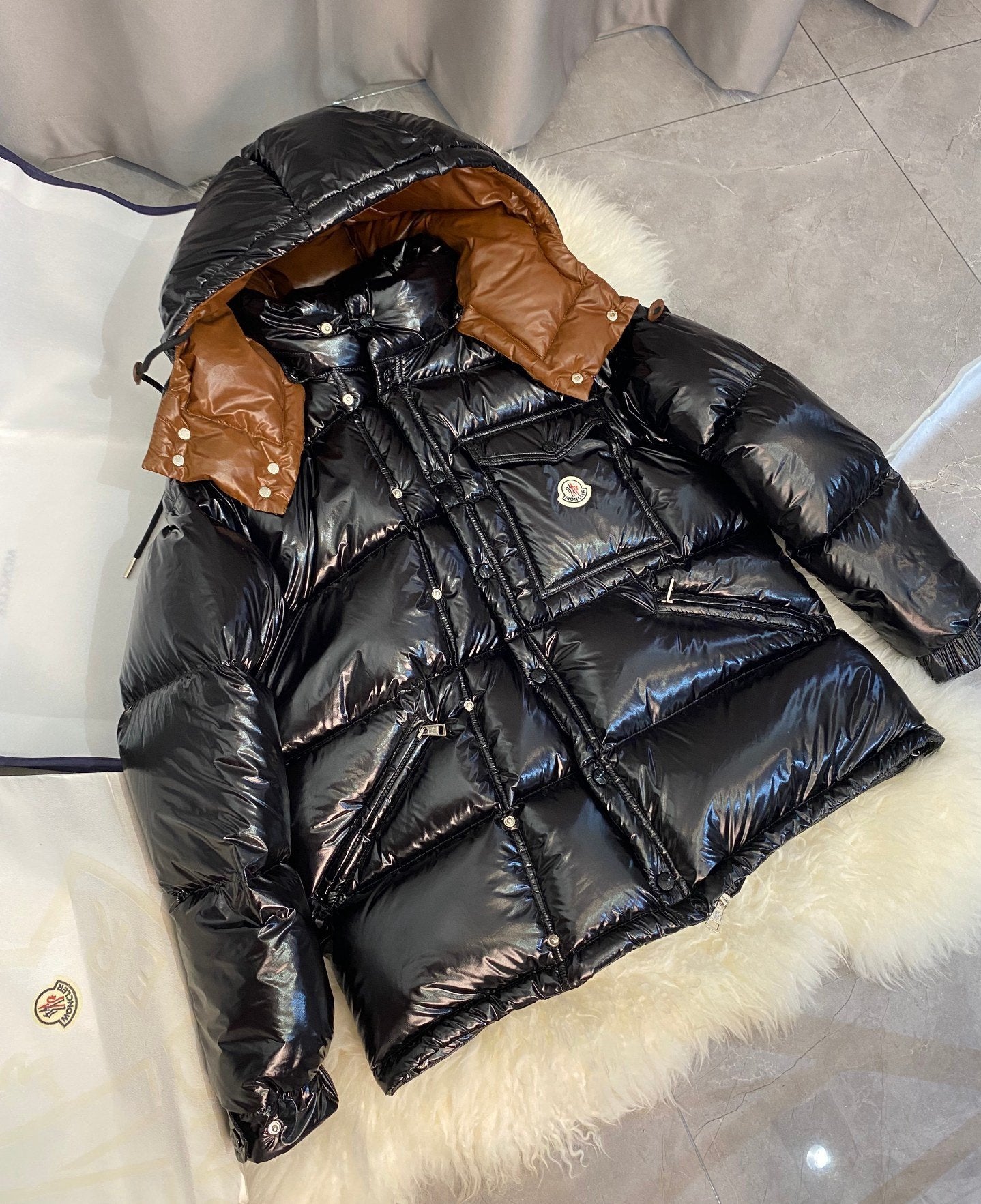 Moncler Karakorum Ripstop Hooded Down Jacket Black