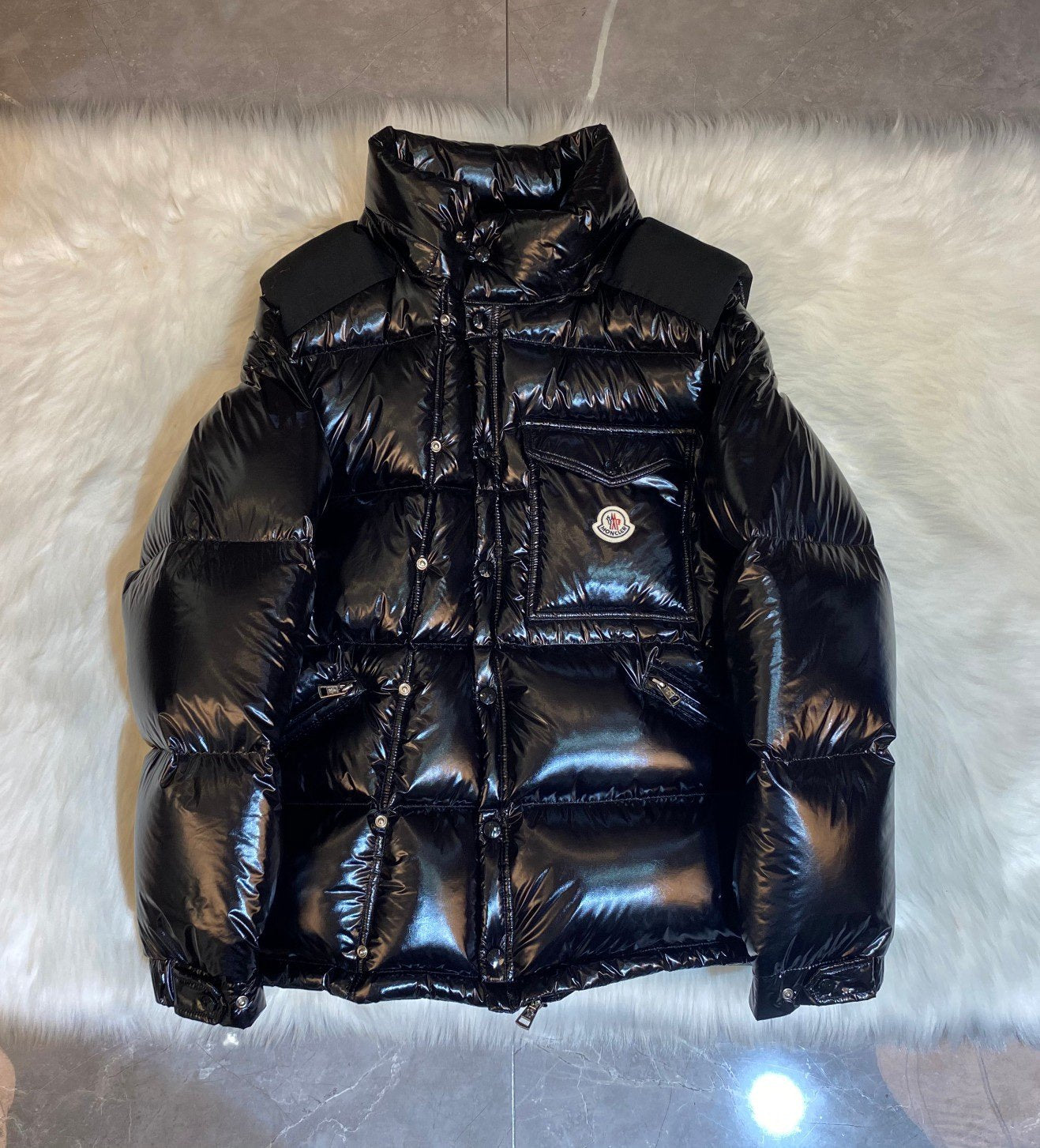 Moncler Karakorum Ripstop Hooded Down Jacket Black