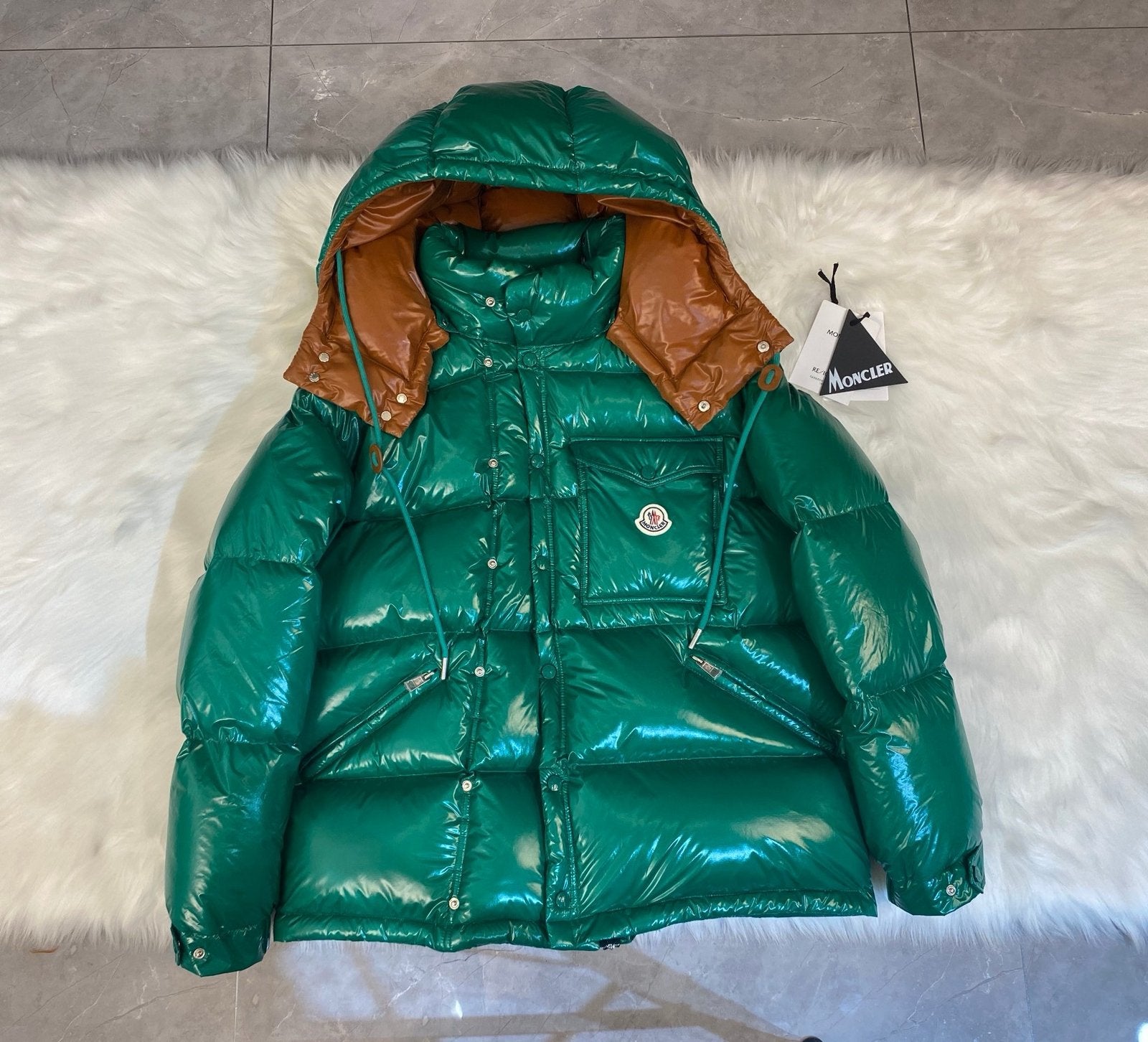Moncler Karakorum Ripstop Hooded Down Jacket Green