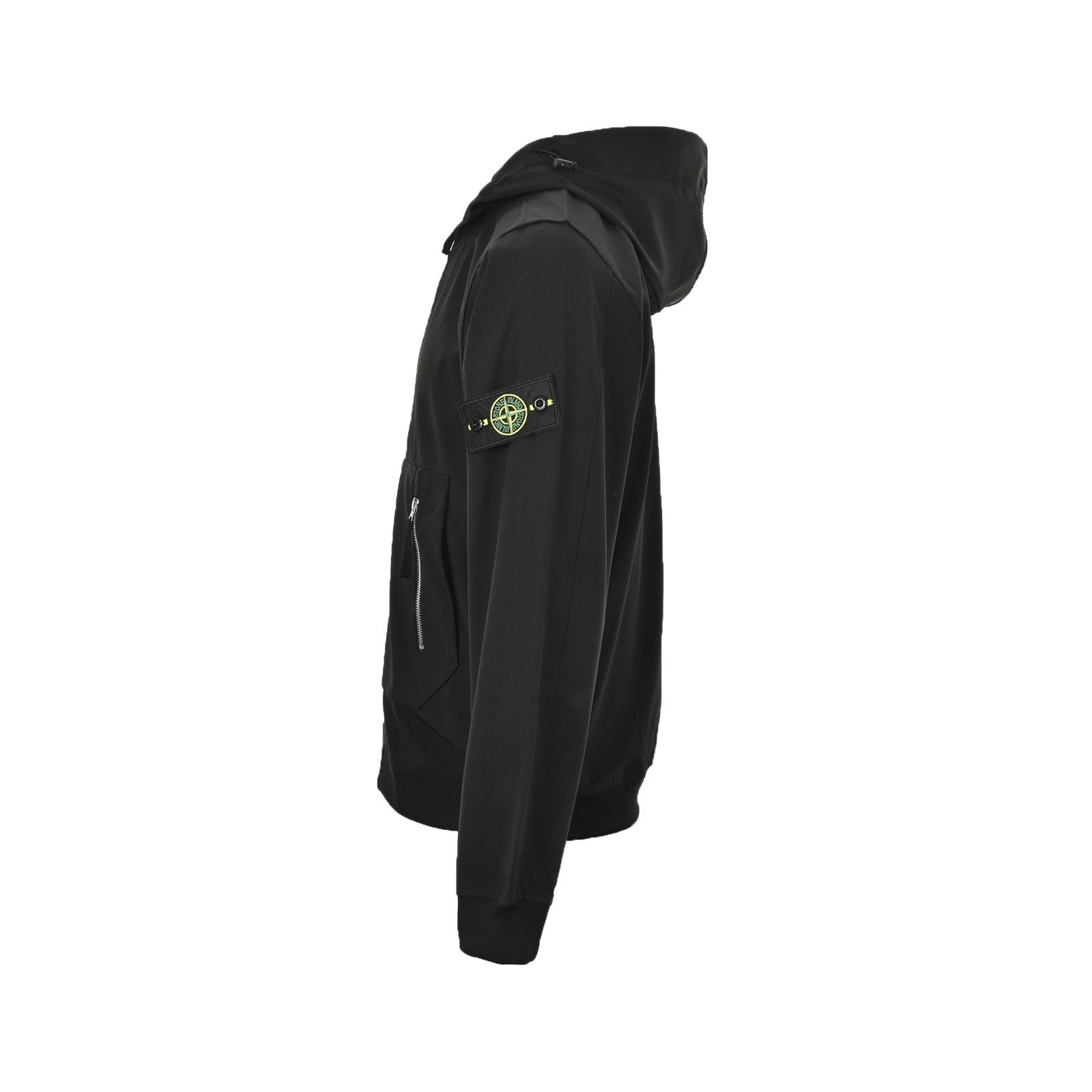 Stone Island Soft Shell-R Hooded Jacket Black