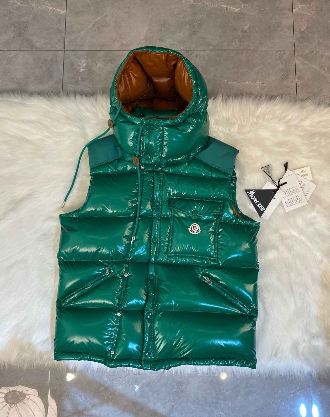 Moncler Karakorum Ripstop Hooded Down Jacket Green
