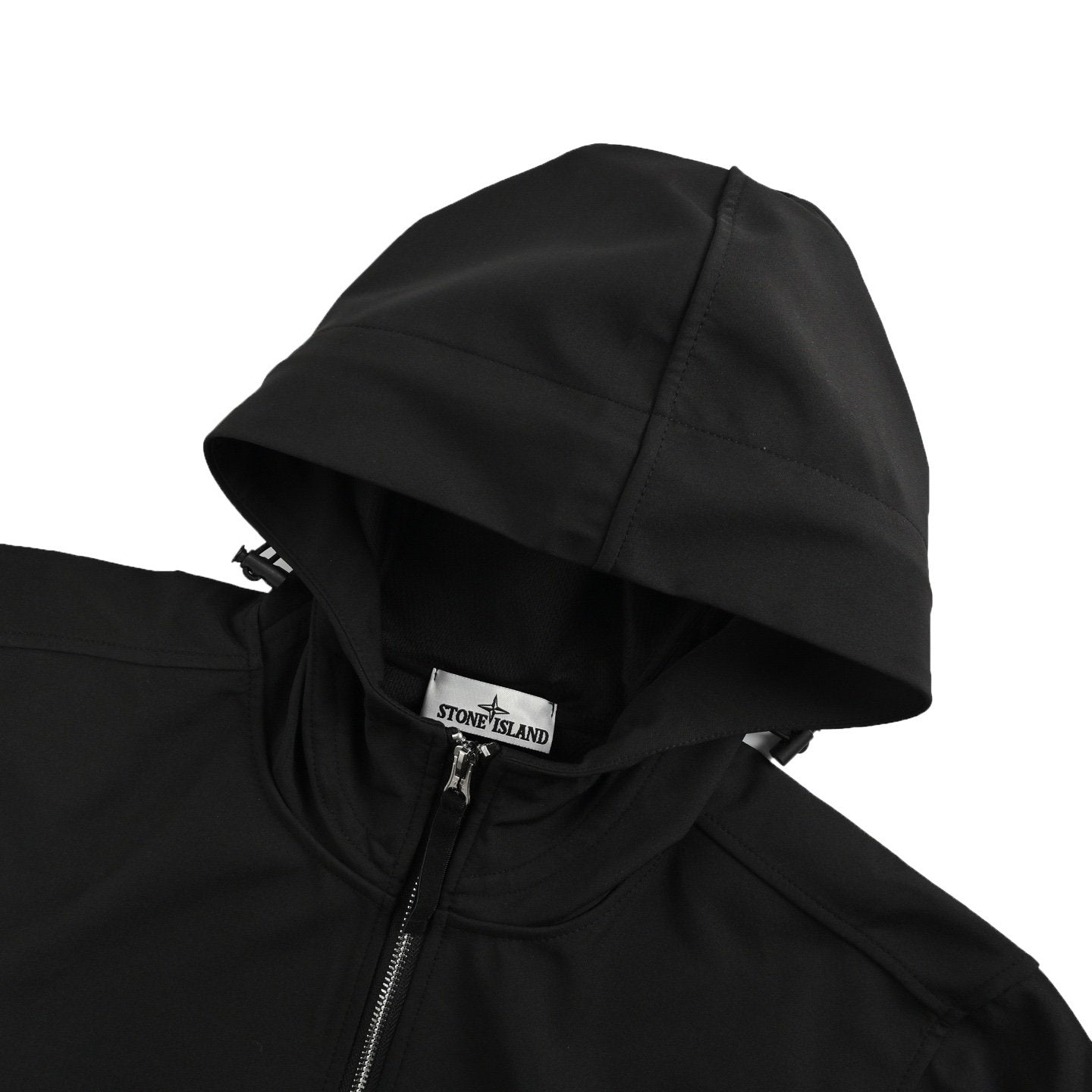 Stone Island Soft Shell-R Hooded Jacket Black