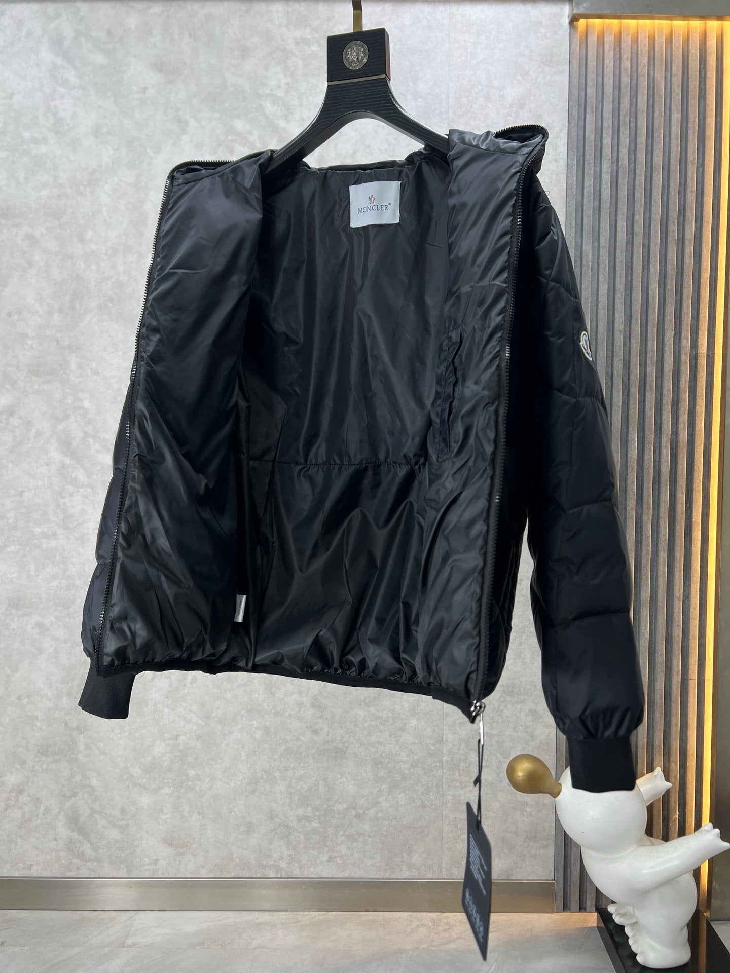 Moncler Black Violier Spider-Man Short Down Jacket