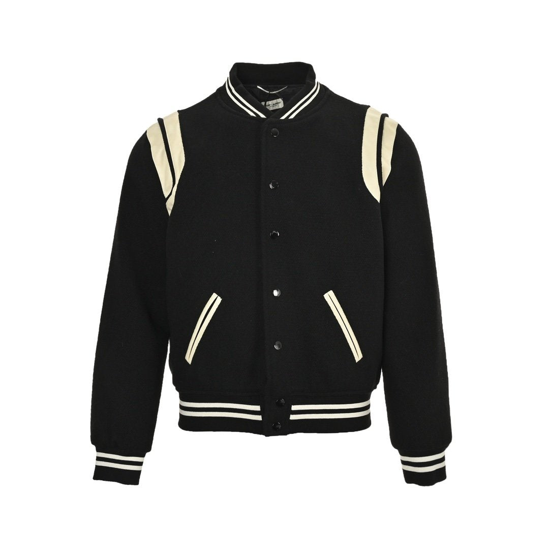 Saint Laurent Wolblend Bomber Jack Black/White