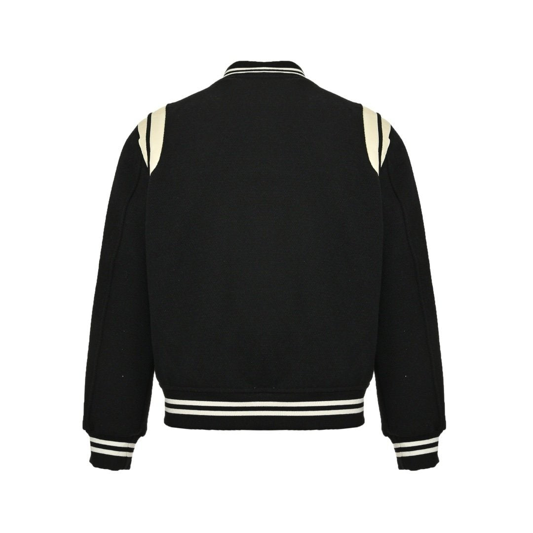 Saint Laurent Wolblend Bomber Jack Black/White