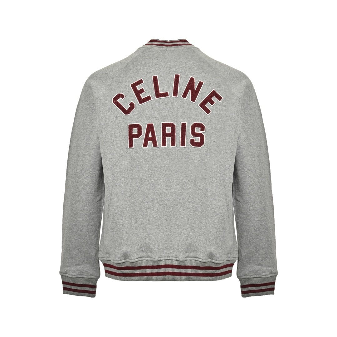 Celine Teddy College Jacket Grey