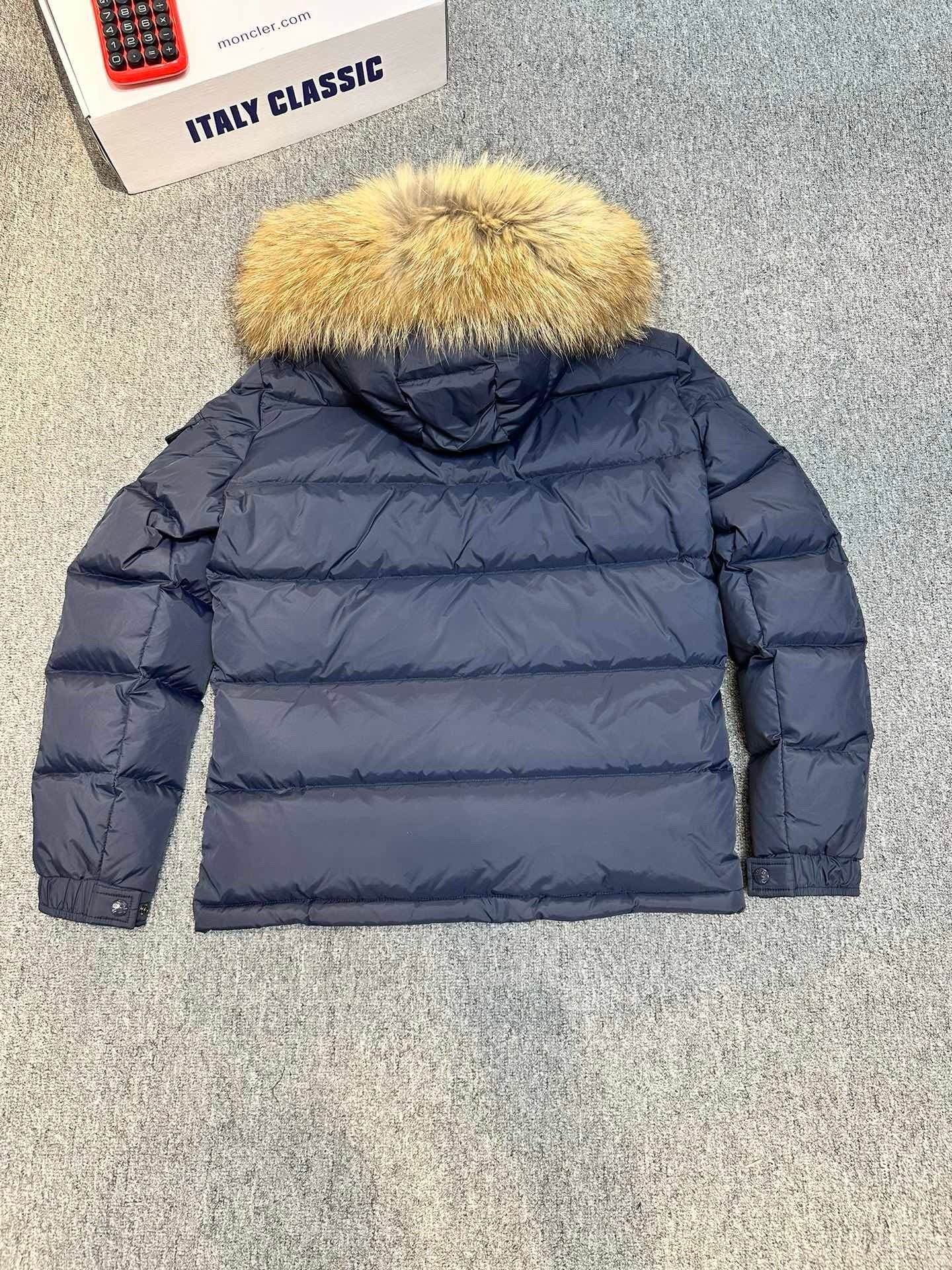 Moncler Sassiere Quilted Shell Hooded Down Jacket Navy