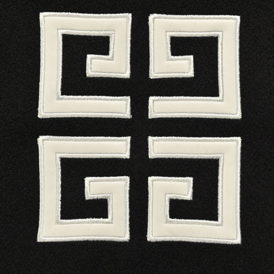 Givenchy Varsity Jack In Black White Leather