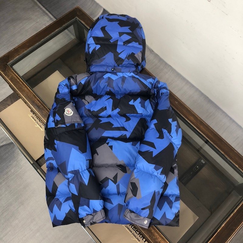 Moncler Mosa Hooded Puffer Jacket Blue