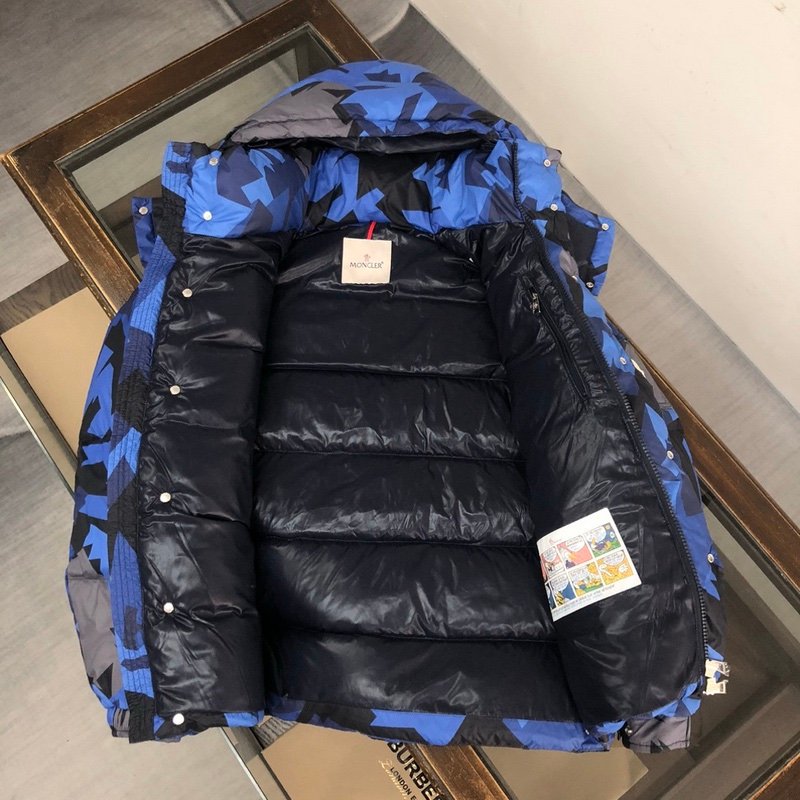 Moncler Mosa Hooded Puffer Jacket Blue