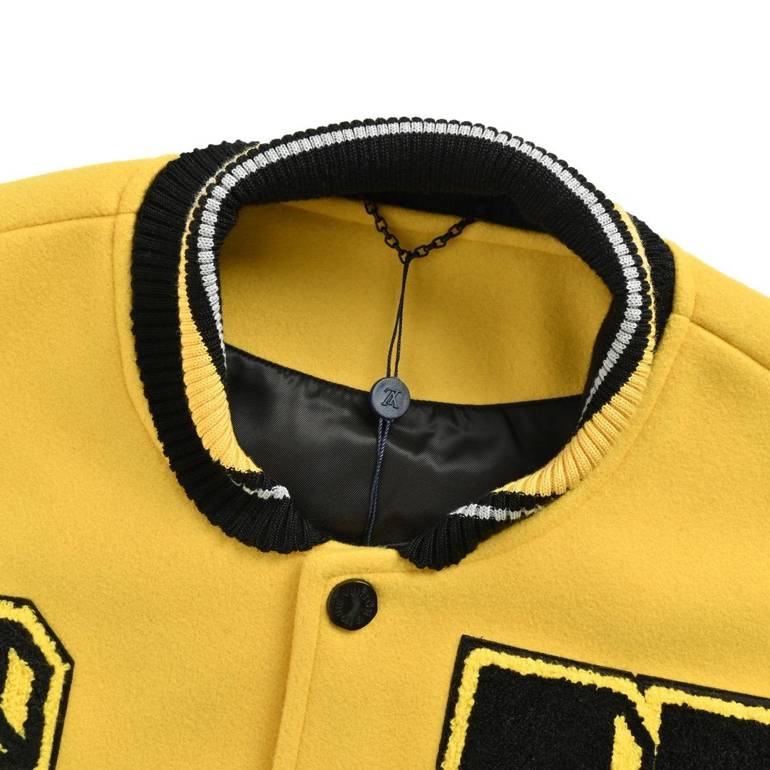 Louis Vuitton Embroidered Varsity Blouson Yellow
