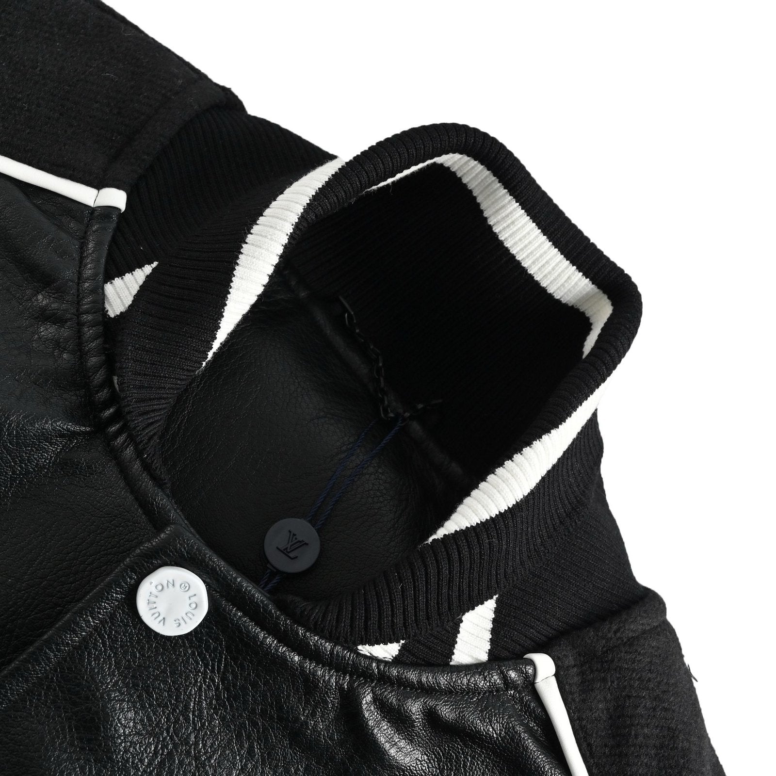 Louis Vuitton Varsity Blouson Black Leather