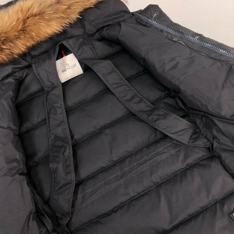 Moncler Clunye Hooded Mid-Length Down Jacket Black
