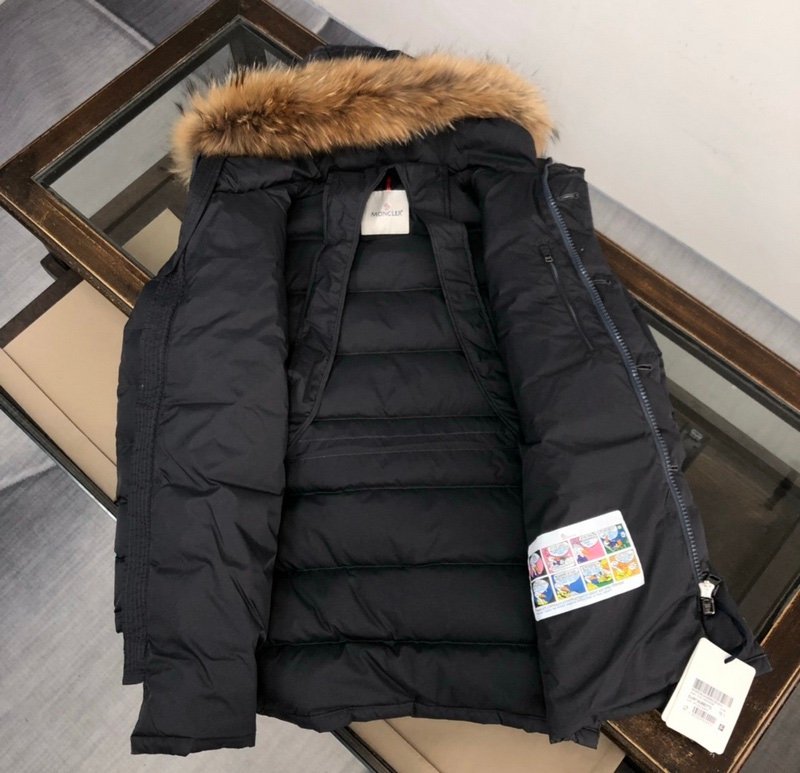 Moncler Clunye Hooded Mid-Length Down Jacket Black