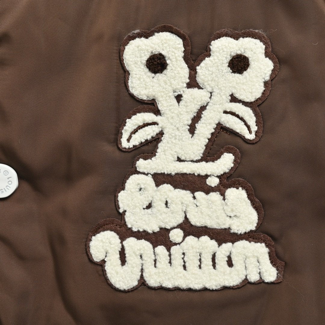 Louis Vuitton Varsity Blouson Brown Leather