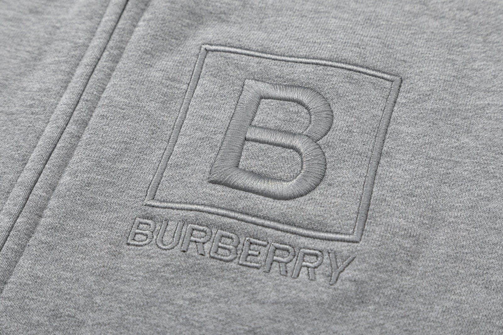 Burberry Check Zip Hoodie Grey